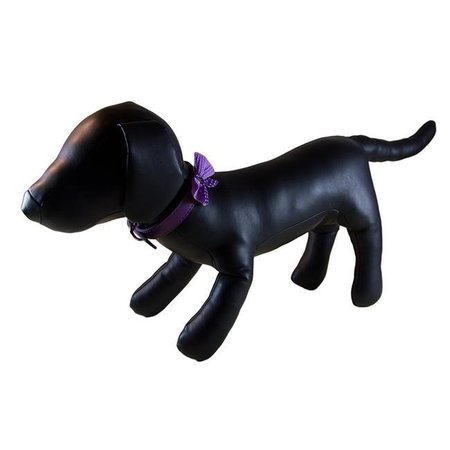 MANSBESTFRIEND Polka Dot Bow Tie Dog Collar - Purple; Small MA564057